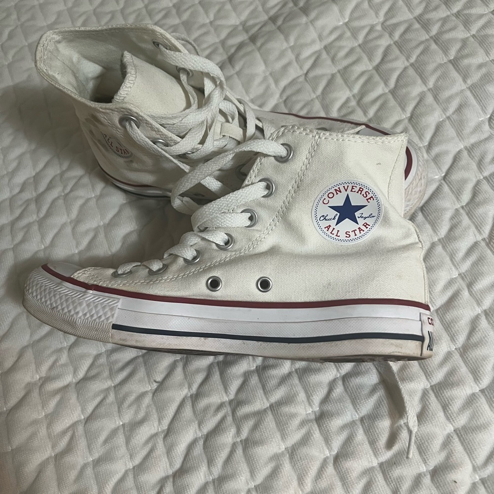 Converse White High-Top Sneakers Womens